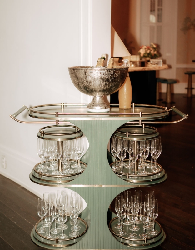 champagne cart at Hotel Bardo